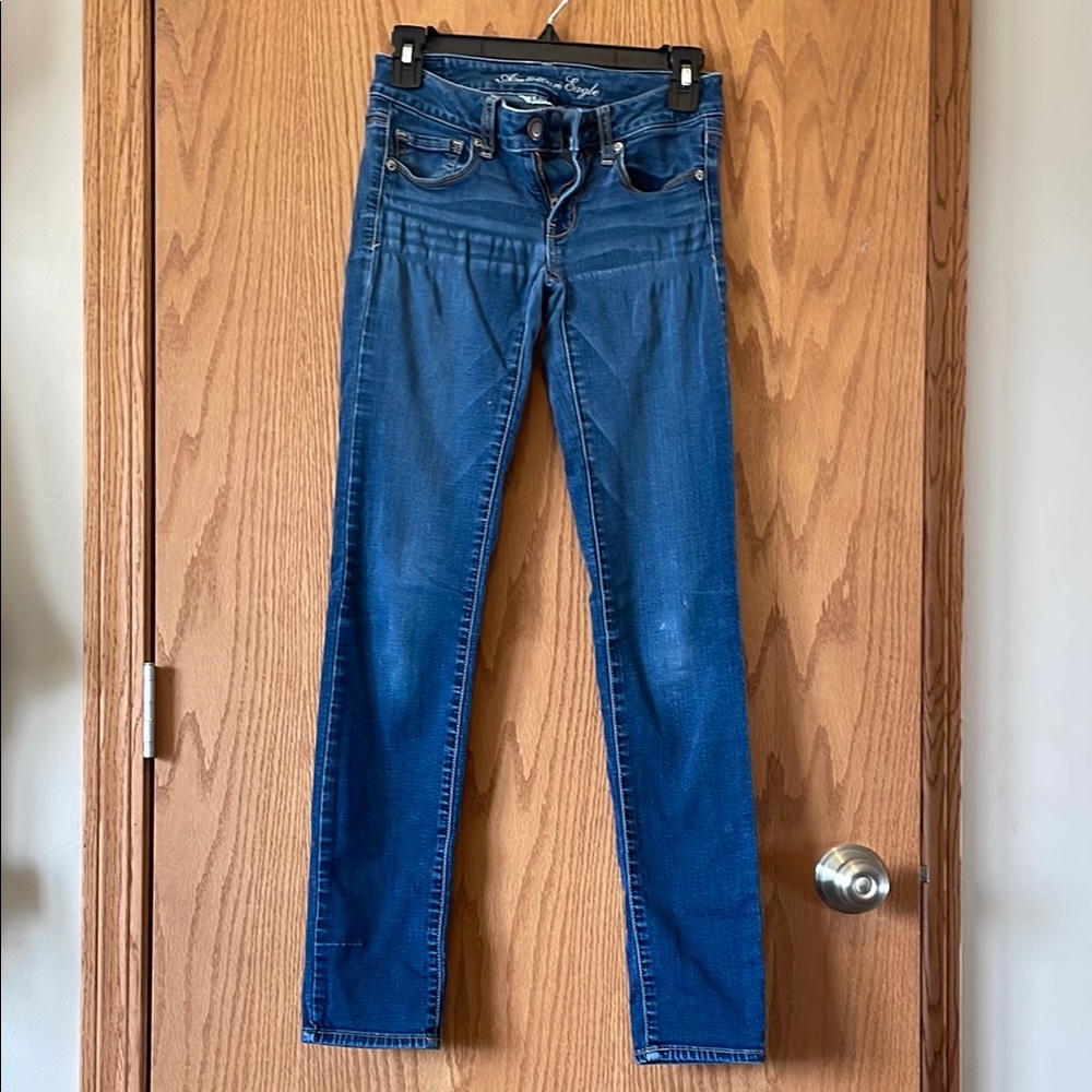American Eagle Outfitters Blue Skinny Jeans Classic Style